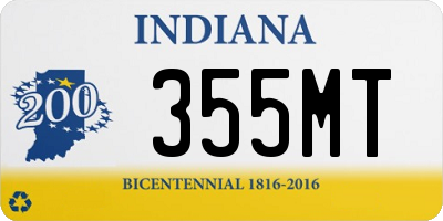 IN license plate 355MT