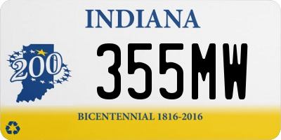 IN license plate 355MW