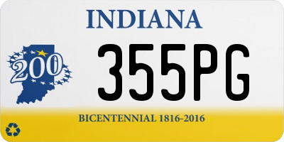 IN license plate 355PG