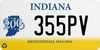 IN license plate 355PV