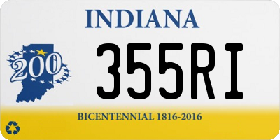 IN license plate 355RI