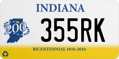 IN license plate 355RK