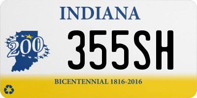 IN license plate 355SH