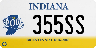 IN license plate 355SS