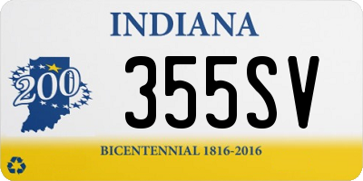 IN license plate 355SV