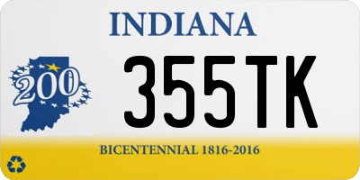 IN license plate 355TK