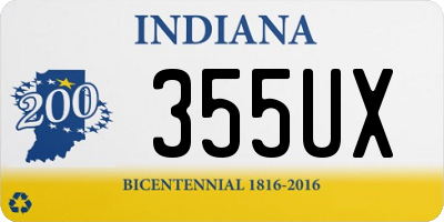 IN license plate 355UX