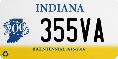 IN license plate 355VA