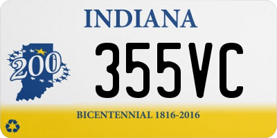 IN license plate 355VC