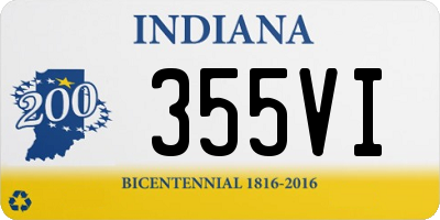 IN license plate 355VI