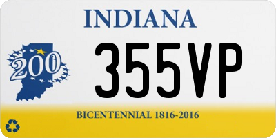 IN license plate 355VP