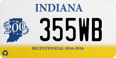IN license plate 355WB