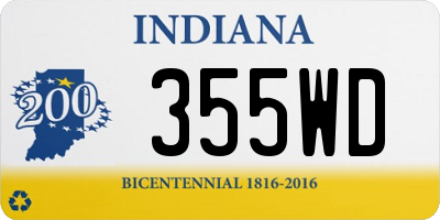 IN license plate 355WD