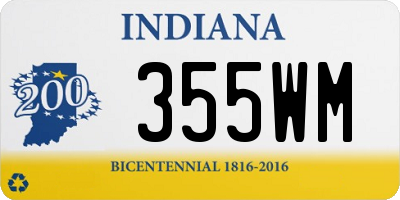 IN license plate 355WM