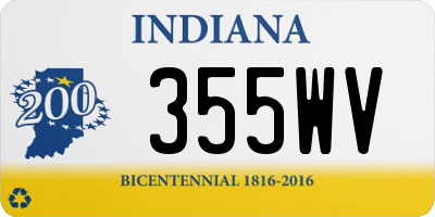 IN license plate 355WV