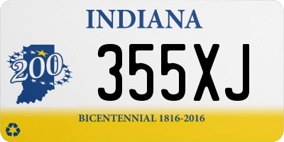 IN license plate 355XJ