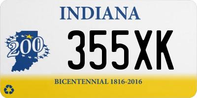 IN license plate 355XK