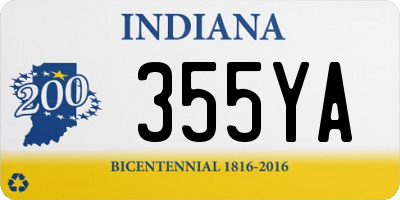 IN license plate 355YA