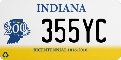 IN license plate 355YC