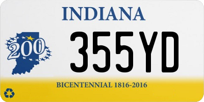 IN license plate 355YD