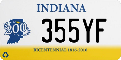 IN license plate 355YF