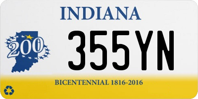 IN license plate 355YN