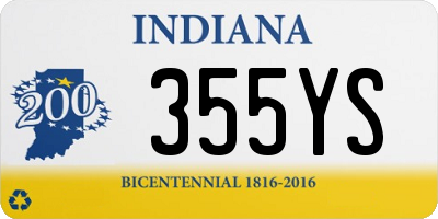 IN license plate 355YS