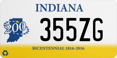 IN license plate 355ZG