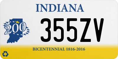 IN license plate 355ZV