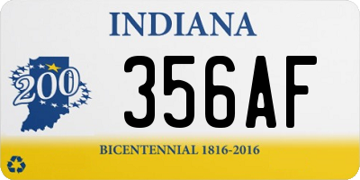 IN license plate 356AF