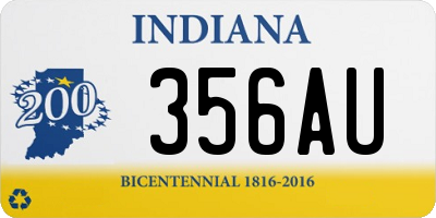 IN license plate 356AU