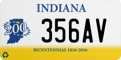 IN license plate 356AV