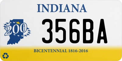 IN license plate 356BA