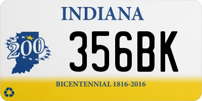 IN license plate 356BK