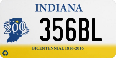 IN license plate 356BL