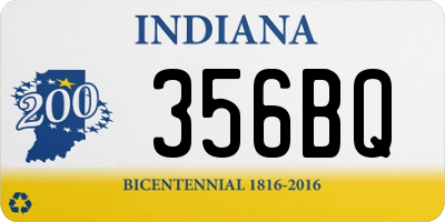 IN license plate 356BQ