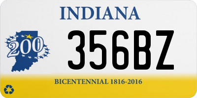 IN license plate 356BZ