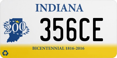 IN license plate 356CE