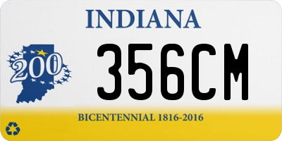 IN license plate 356CM