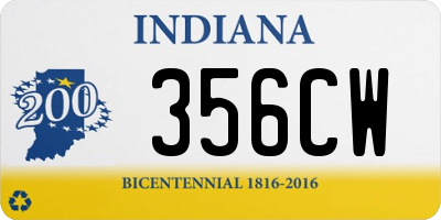 IN license plate 356CW