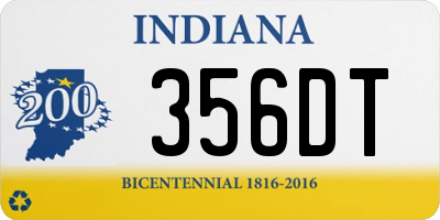 IN license plate 356DT