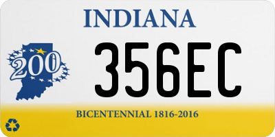 IN license plate 356EC