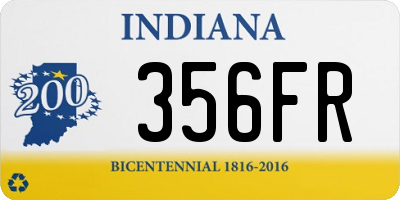 IN license plate 356FR