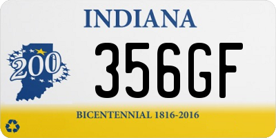 IN license plate 356GF