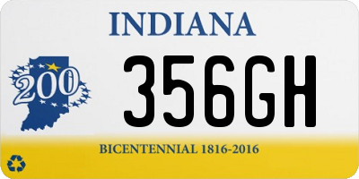 IN license plate 356GH