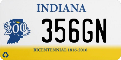 IN license plate 356GN