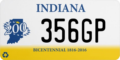 IN license plate 356GP