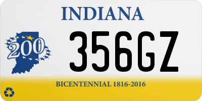 IN license plate 356GZ