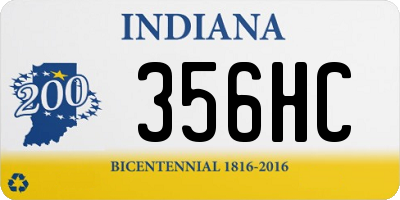 IN license plate 356HC