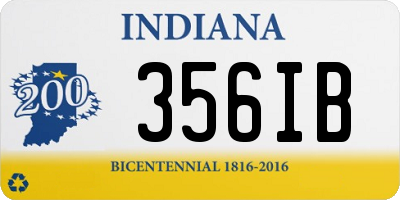 IN license plate 356IB